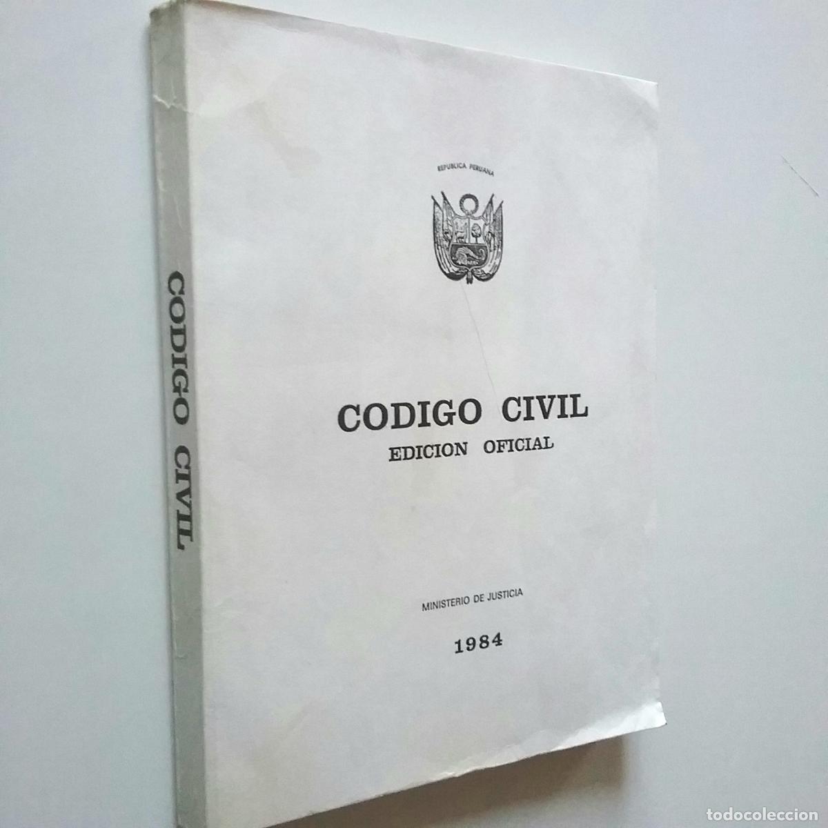 Libros: Rep&uacute;blica peruana - C&oacute;digo Civil. Edici&oacute;n Oficial 1984 - Foto 1