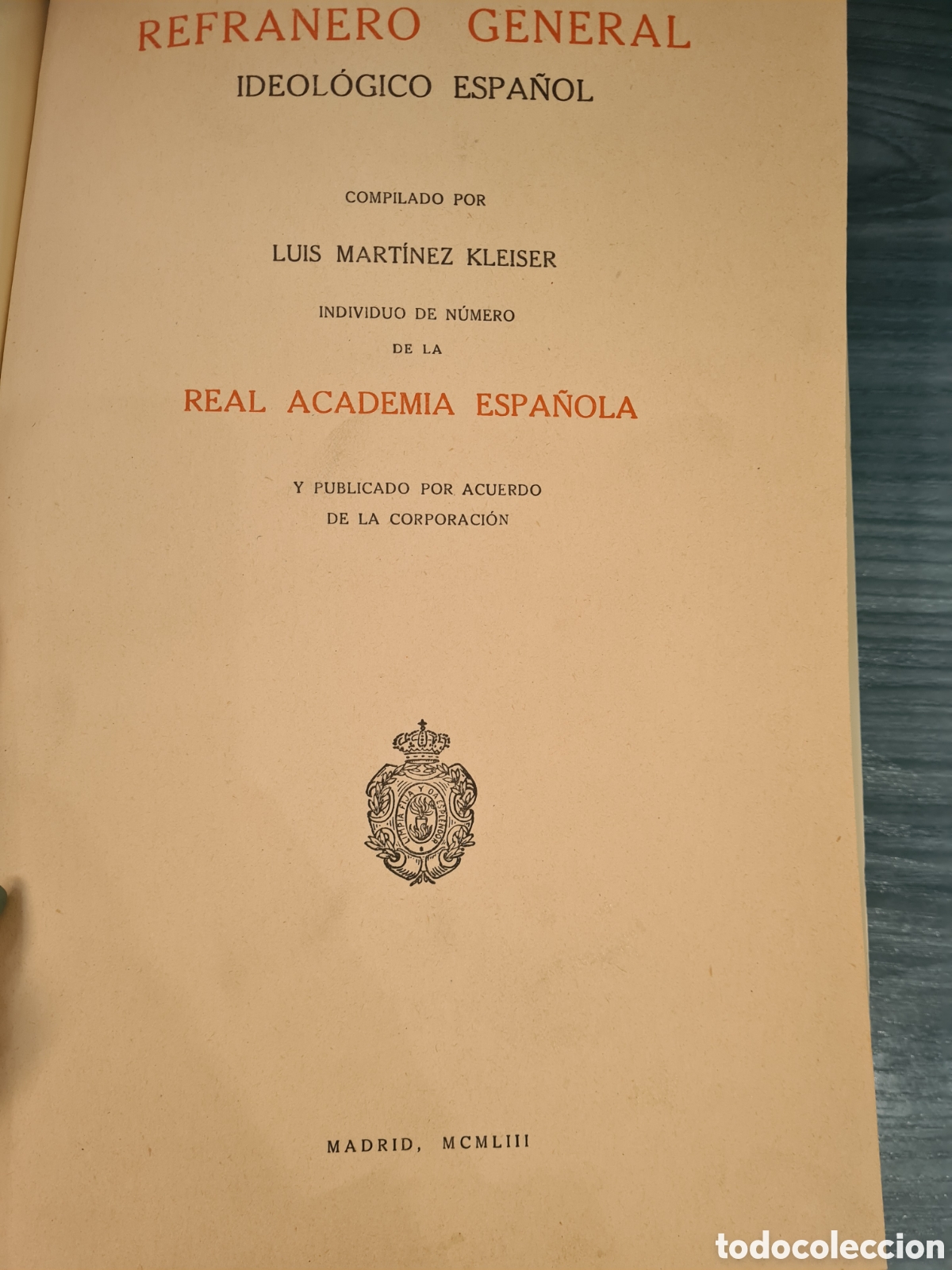 Libros: Refranero General Ideol&oacute;gico Espa&ntilde;ol 1953 - Foto 2