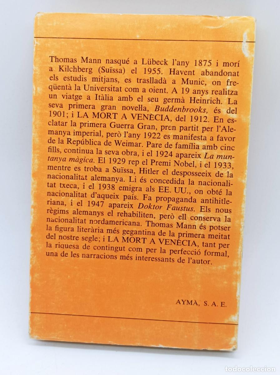 Libros: LA MORT A VENECIA- THOMAS MANN - Foto 2