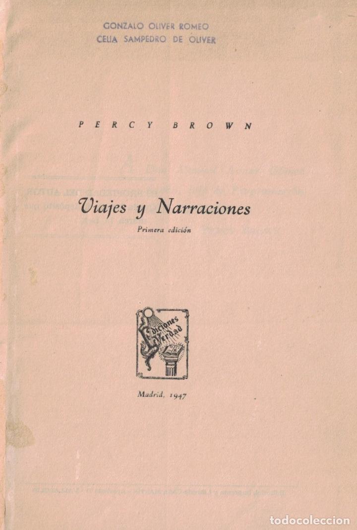 Libros: VIAJES Y NARRACIONES. - Brown. Percy, - Foto 1