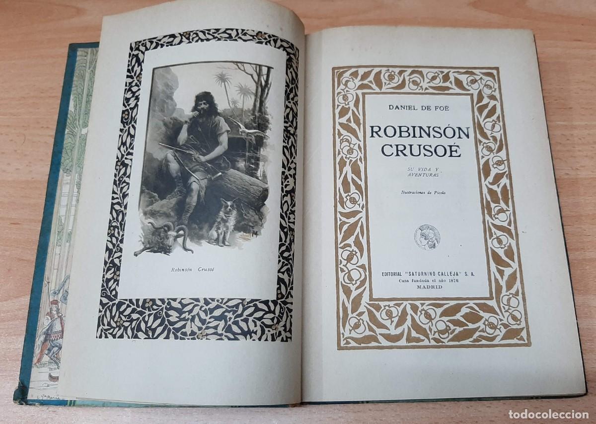 Libros: Robinson Crusoe, su vida y aventuras - Daniel de Foe - Foto 3
