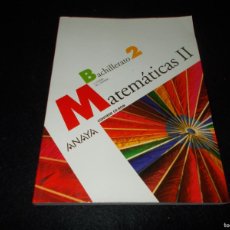 Libros: MATEMÁTICAS II BACHILLERATO 2 2º. CON CD. ANAYA 2009. LIBRO DE TEXTO, ESCOLAR