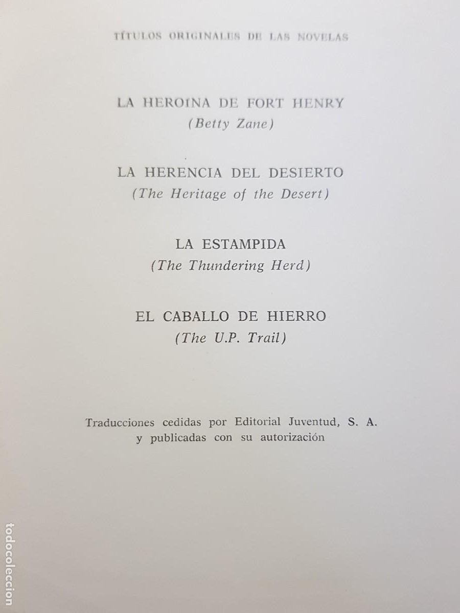Libros: ZANE GREY - OBRAS SELECTAS - ED. GARROGGIO - A&Ntilde;O 1976 - Foto 6