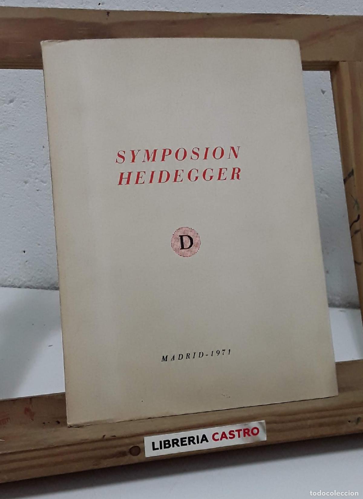 Libros: Symposion Heidegger - Varios. - Foto 1