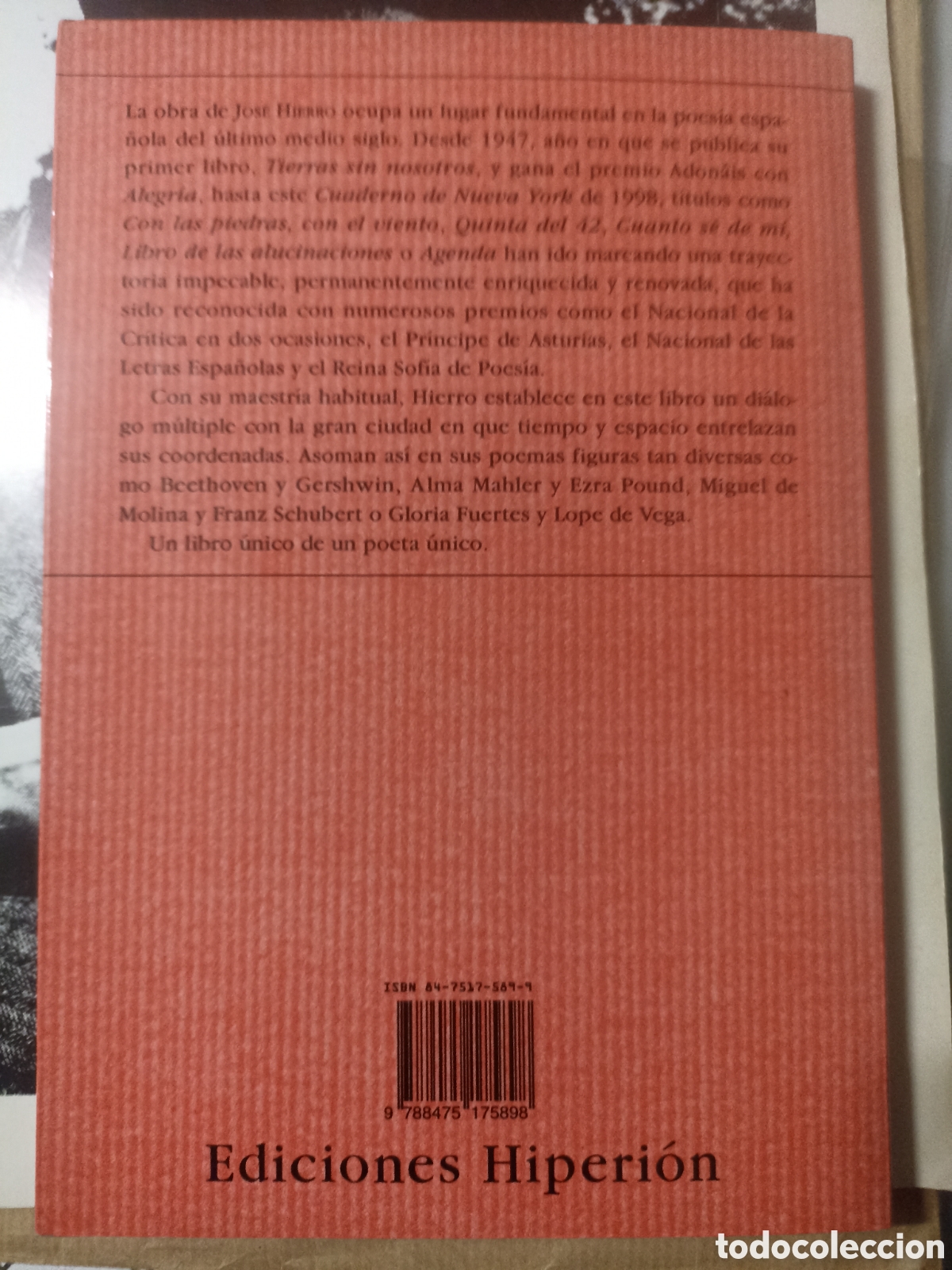 Libros: CUADERNO DE NUEVA YORK. - HIERRO, Jos&eacute;. - Foto 2