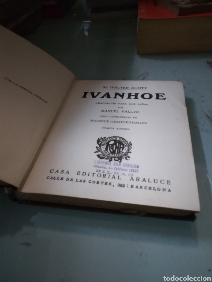 Libros: Walter Scott, Ivanhoe, Casa Editorial Araluce - Foto 2