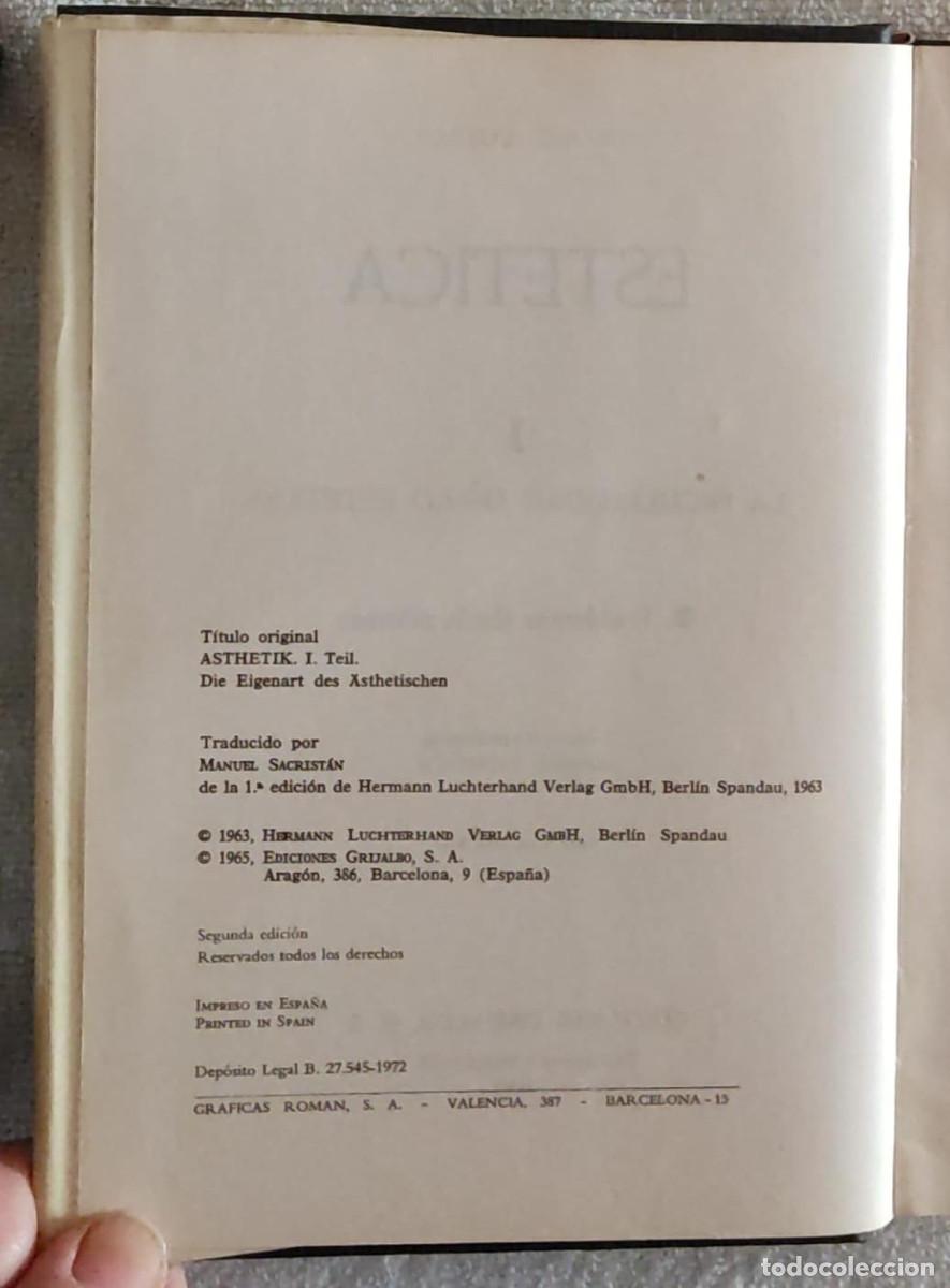 Libros: EST&Eacute;TICA. - Foto 4