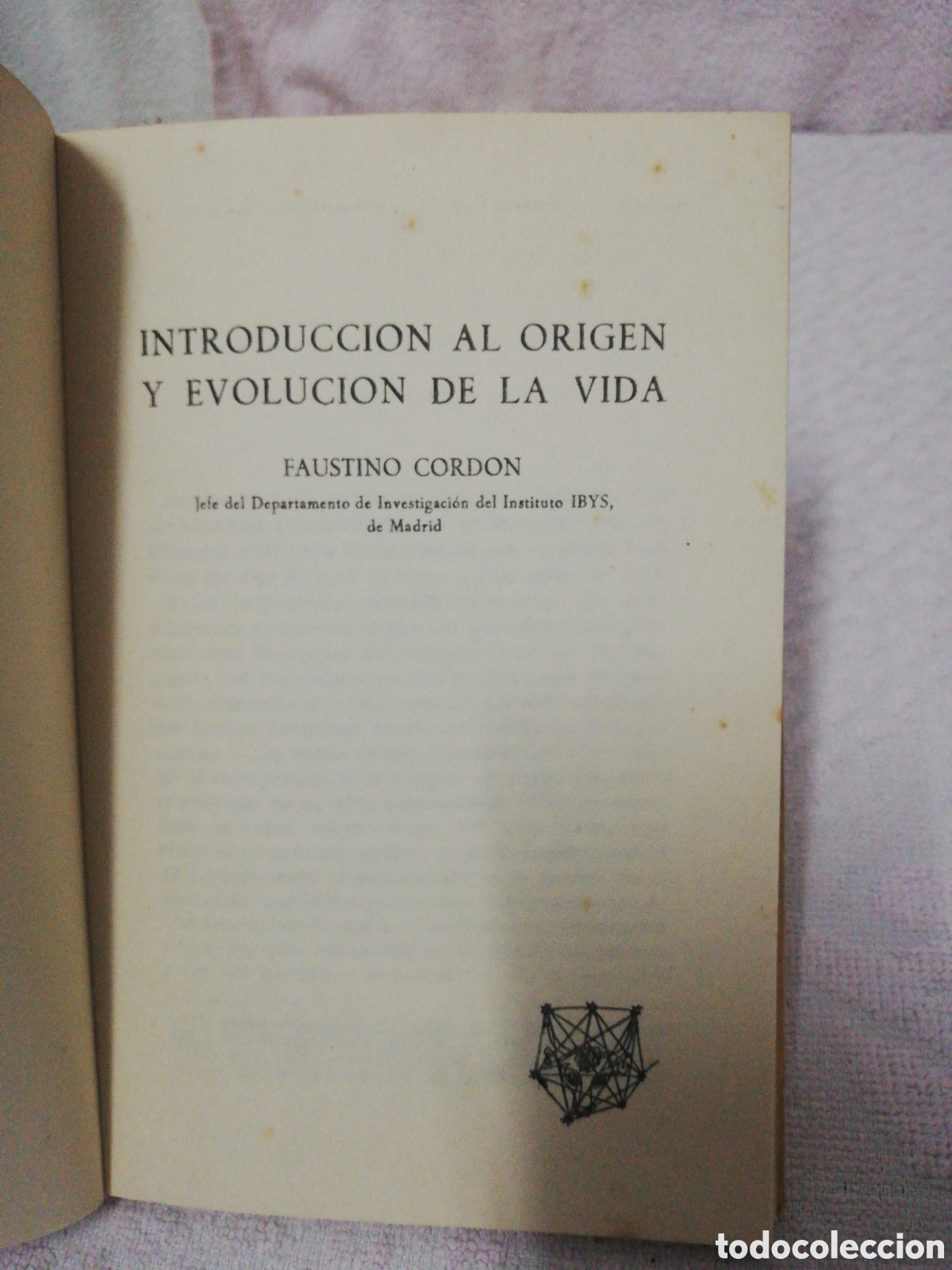 Libros: Faustino cord&oacute;n - introducci&oacute;n al origen y evoluci&oacute;n de la vida - cuadernos Taurus 1958 - Foto 3