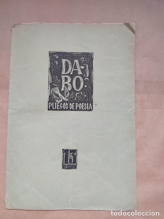 Libros: DABO. PLIEGOS DE POES&Iacute;A. N&Uacute;MERO 13 - Foto 1