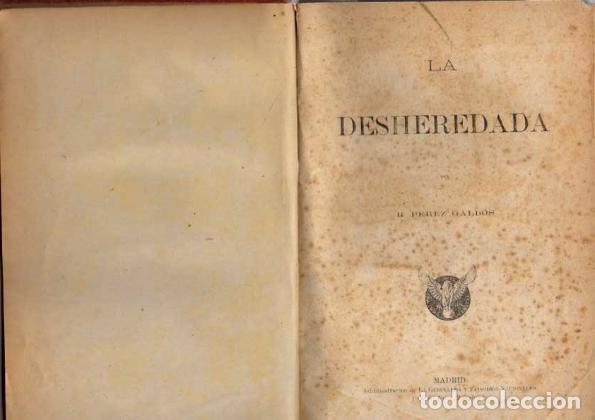 Libros: LA DESHEREDADA. - PEREZ GALDOS, Benito. - Foto 1