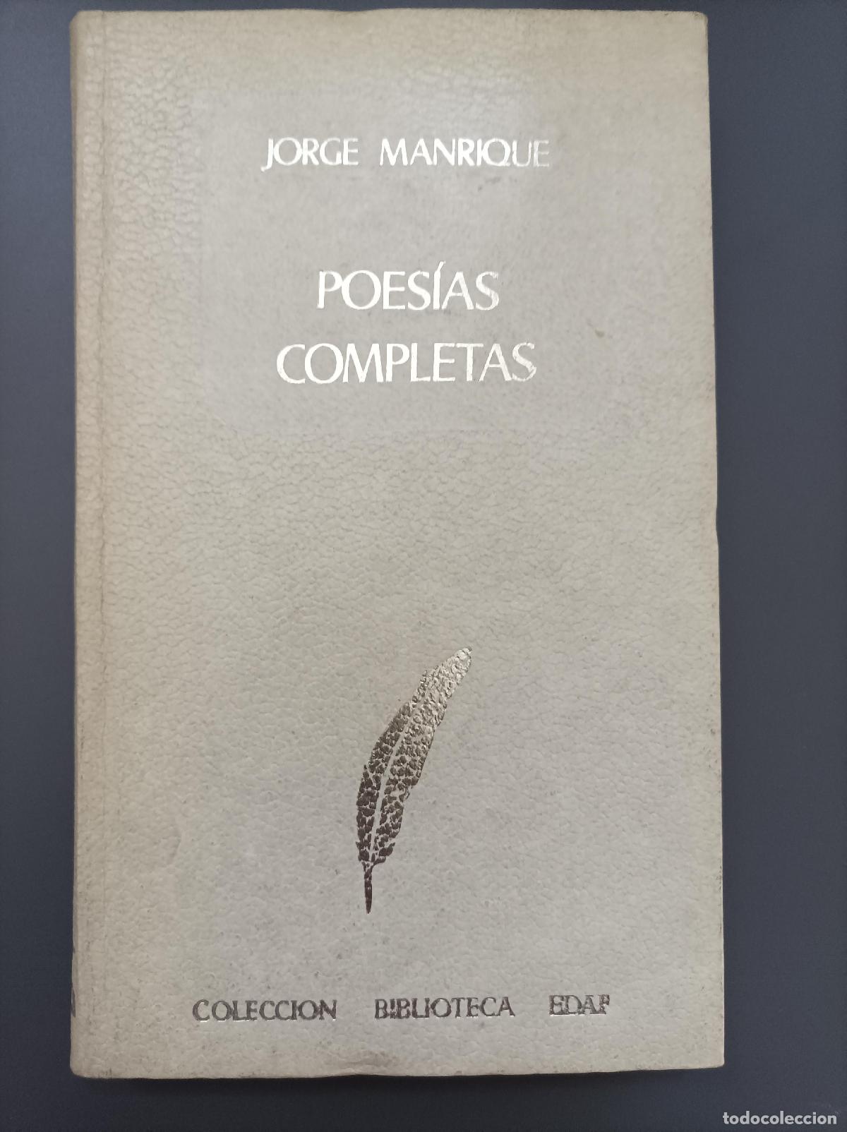 Libros: Poes&iacute;as completas - Manrique, Jorge. - Foto 1