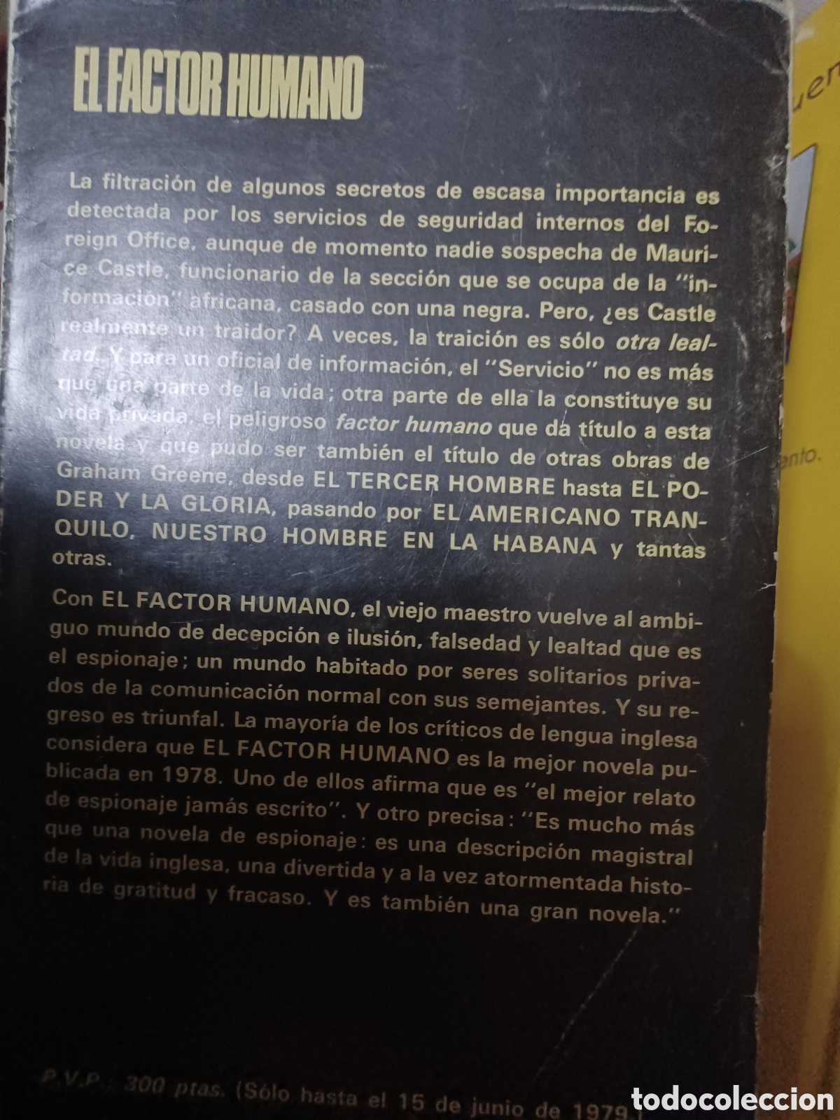 Libros: Barybook C28. El factor humano Graham Greene - Foto 2