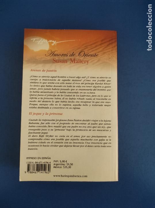 Libros: LIBRO DE AMORES DE ORIENTE DE SUSAN MALLERY A&Ntilde;O 2006 HARLEQUIN - Foto 2