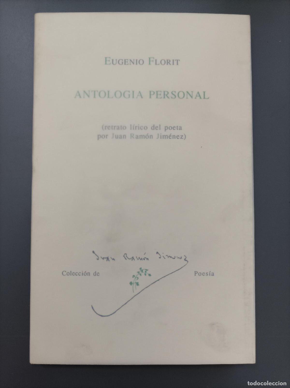 Libros: Antolog&iacute;a personal - Florit, Eugenio. - Foto 1