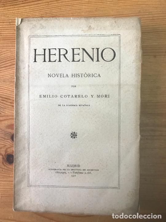 Libros: Emilio Cotarelo y Mori - Herenio. Novela hist&oacute;rica - Foto 1