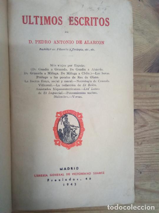 Libros: D. Pedro Antonio de Alarc&oacute;n - &Uacute;ltimos escritos - Foto 2