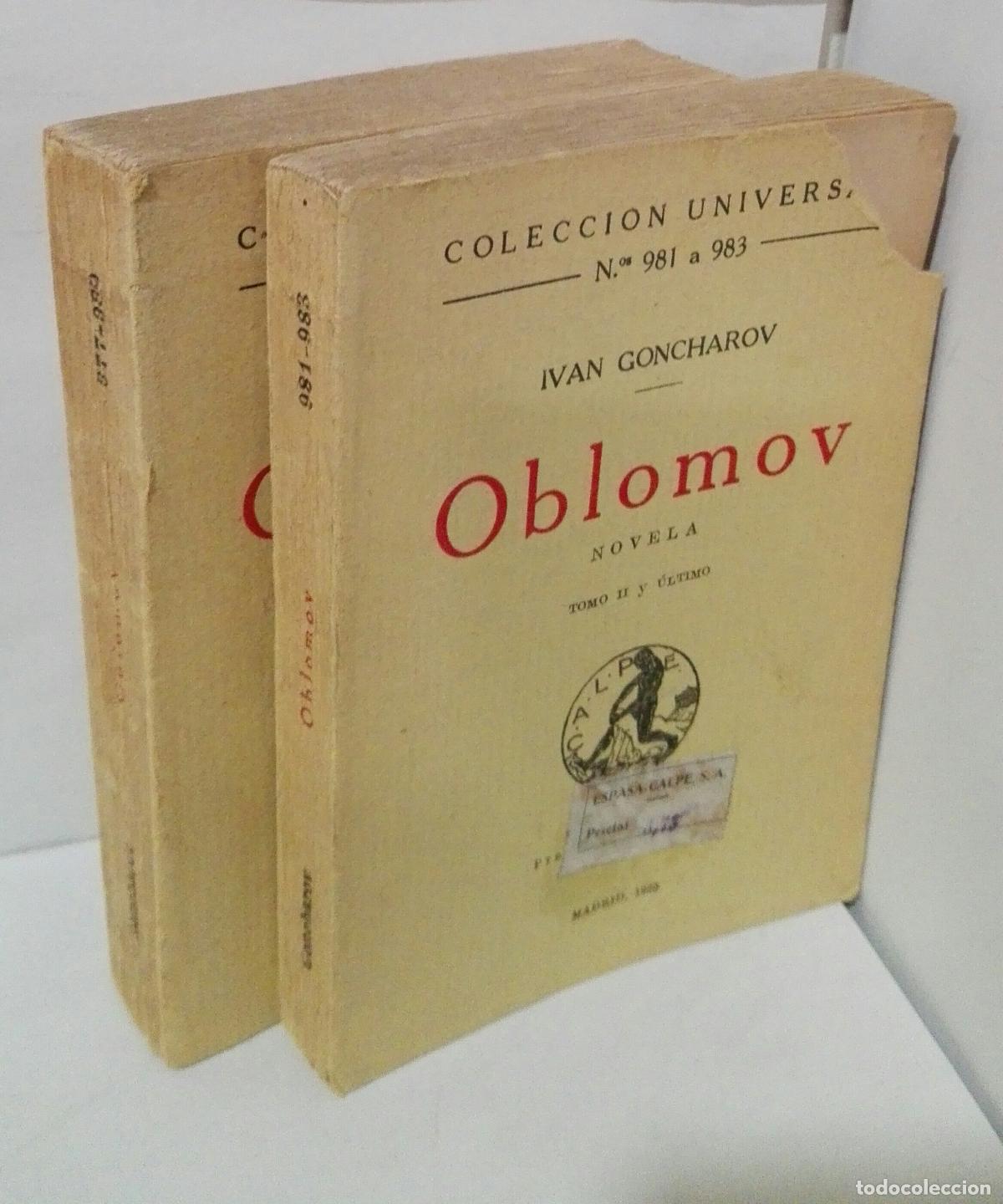 Libros: OBLOMOV 2 TOMOS (COLECCION UNIVERSAL) - Goncharov, Ivan - Foto 1