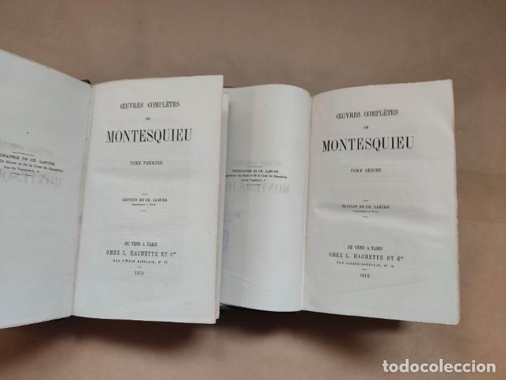 Libros: Oeuvres completes de. 2 tomos. - MONTESQUIEU. - Foto 2