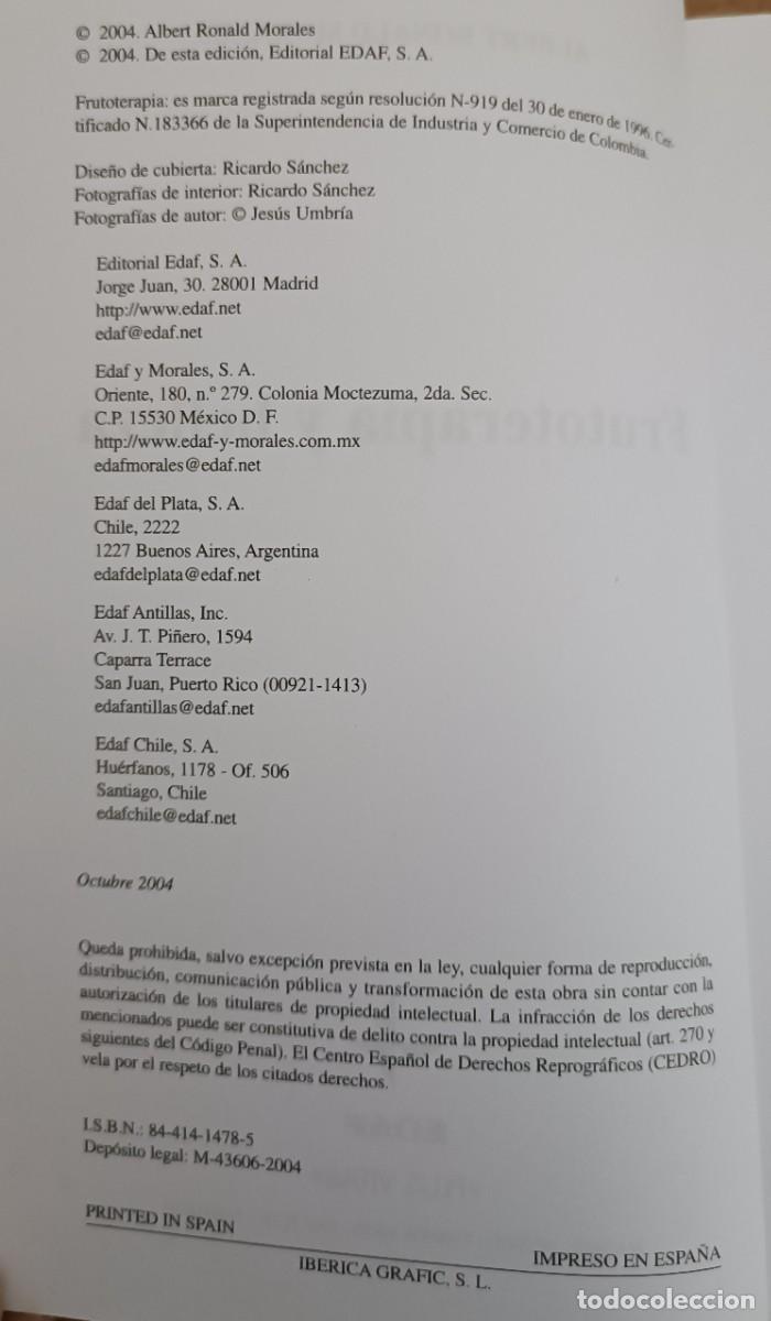 Libros: FRUTOTERAPIA Y BELLEZA, ALBERT RONALD MORALES. - Foto 4