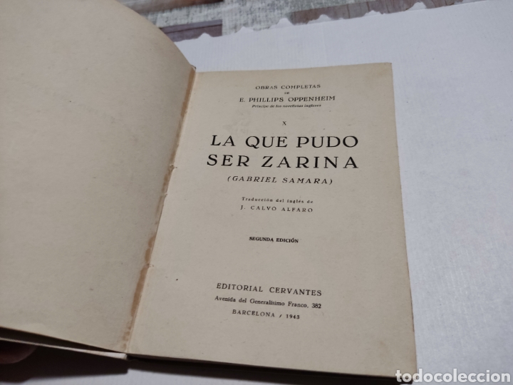 Libros: Libro La que pudo ser zarina de E.Phillips oppenheim 1943 - Foto 2