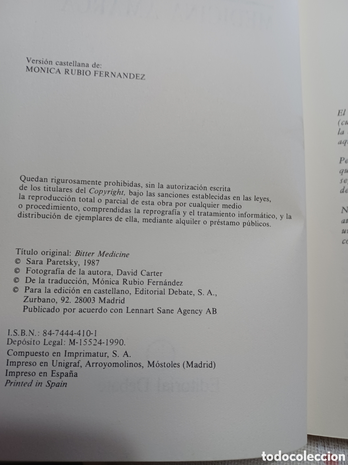 Libros: Barybook C71. Medicina amarga Sara paretsky - Foto 4