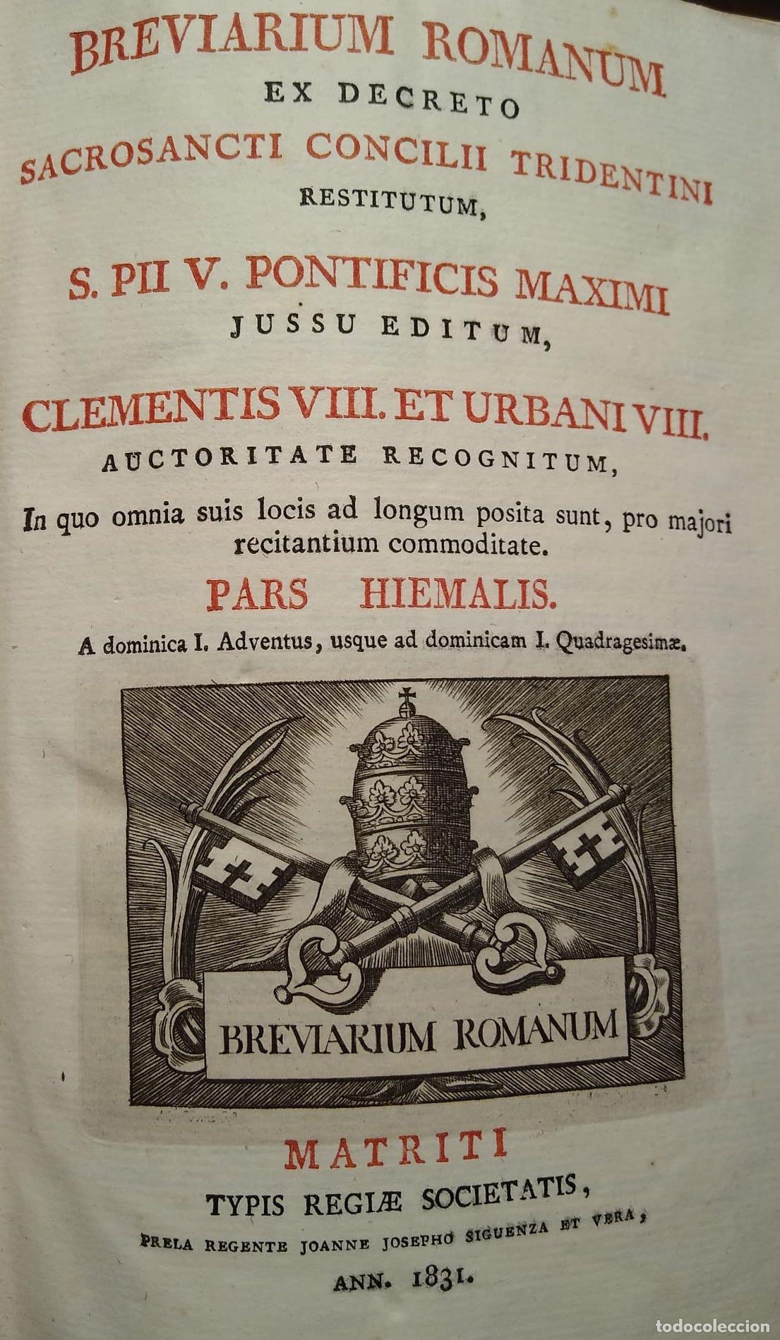 Libros: Breviarium Romanum (4 vol.) - NO CONSTA AUTOR - Foto 1