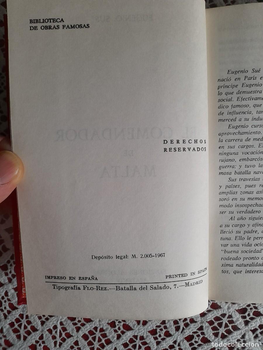 Libros: El comendador de Malta por Eugenio Sue 1967 - Foto 4