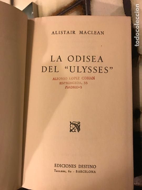 Libros: La Odisea del Ulisses. Alistair Maclean. PEDIDO M&Iacute;NIMO 5&euro; - Foto 2