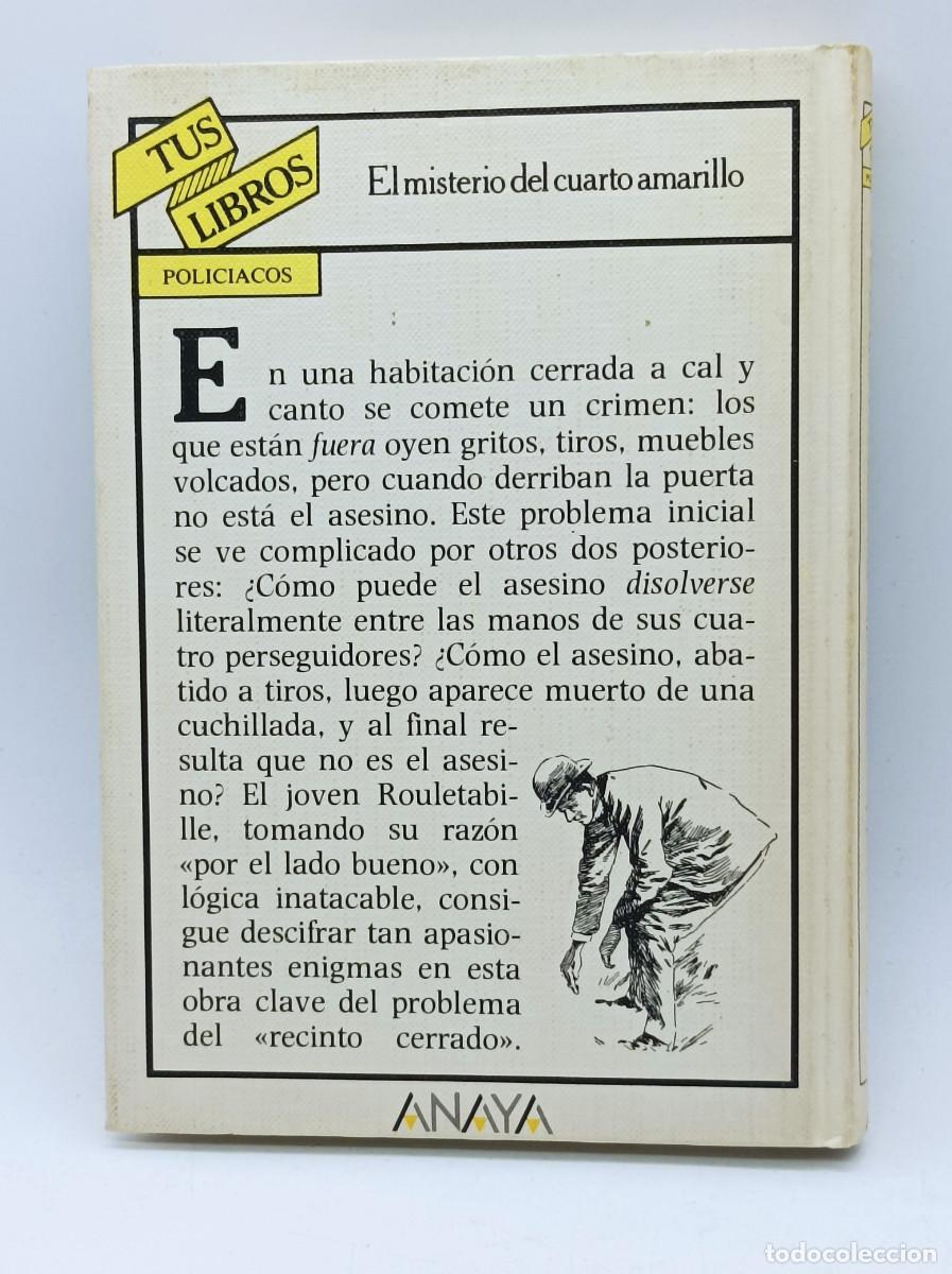 Libros: EL MISTERIO DEL CUARTO AMARILLO - ANAYA - Foto 2
