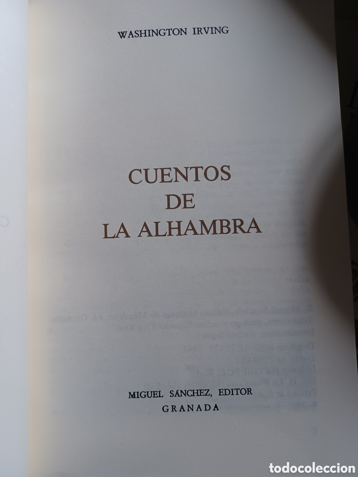 Libros: Barybook.179. Cuentos de la Alhambra W Irving - Foto 3
