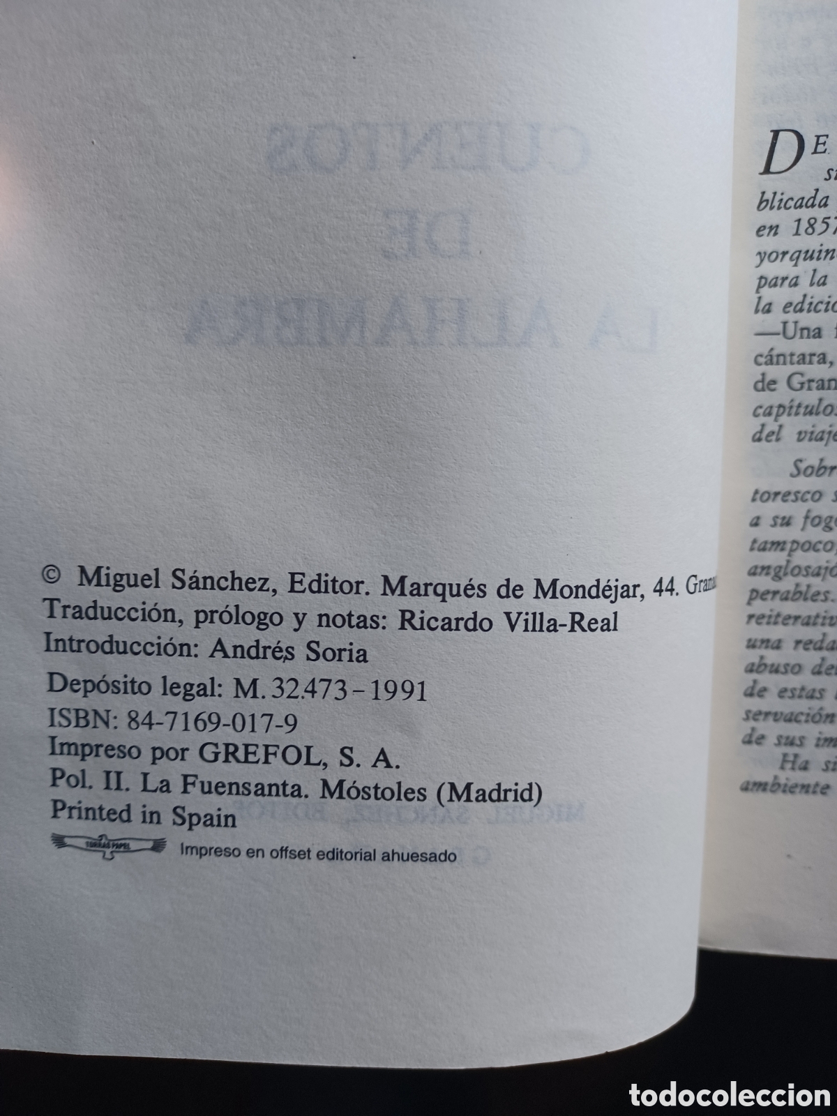 Libros: Barybook.179. Cuentos de la Alhambra W Irving - Foto 4