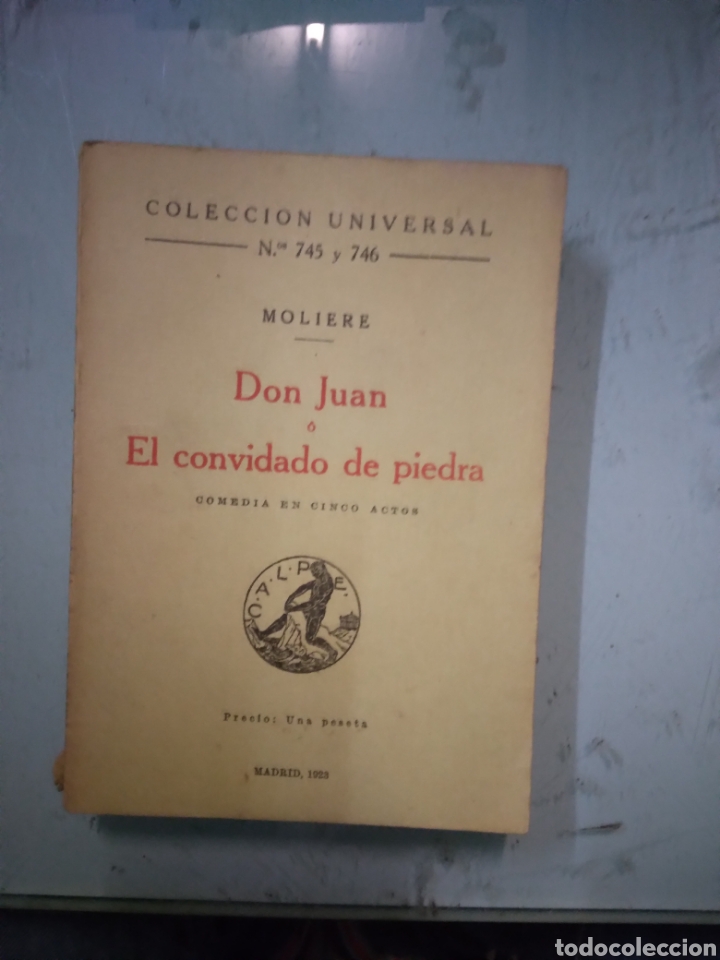 Libros: Moliere, Don Juan, El.convidado de piedra, Universal - Foto 1