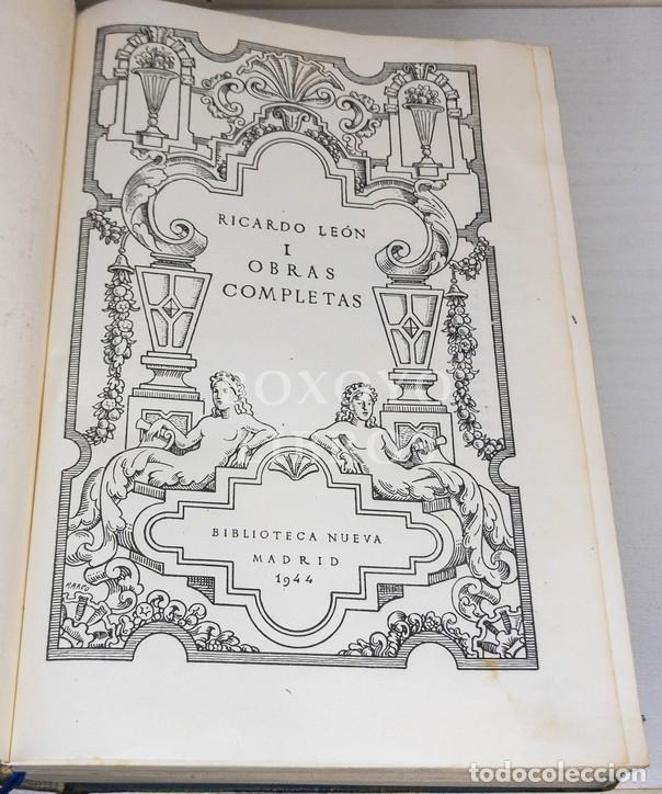 Libros: LE&Oacute;N, Ricardo. Obras completas I - Foto 2
