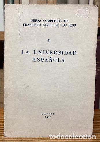 Libros: LA UNIVERSIDAD ESPA&Ntilde;OLA - GINER, Francisco - Foto 1
