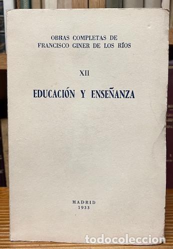 Libros: EDUCACION Y ENSE&Ntilde;ANZA - GINER, Francisco - Foto 1