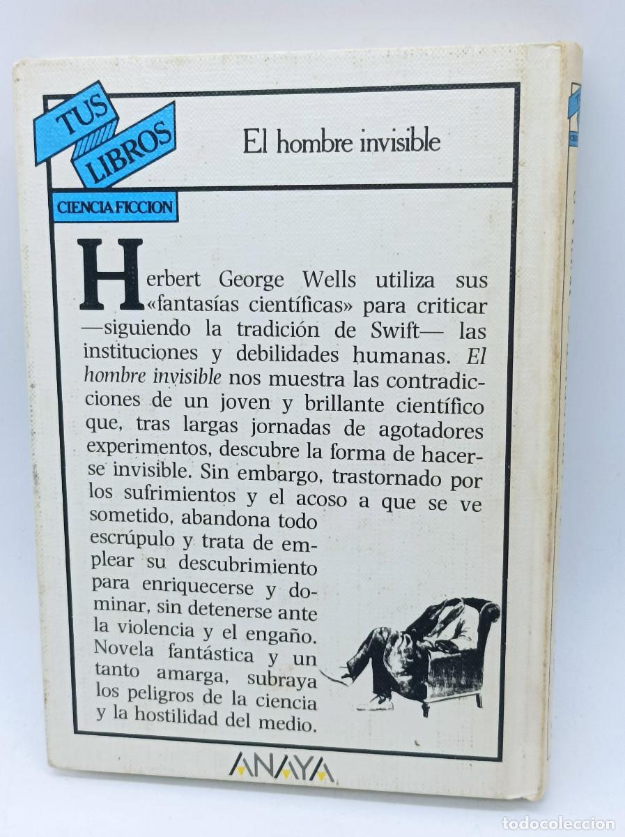 Libros: EL HOMBRE IMVISIBLE- HERBERT GEORGE WELLS- TUS LIBROS - Foto 2