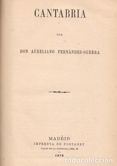Libros: Cantabria - Fern&aacute;ndez-Guerra, Aureliano - Foto 1