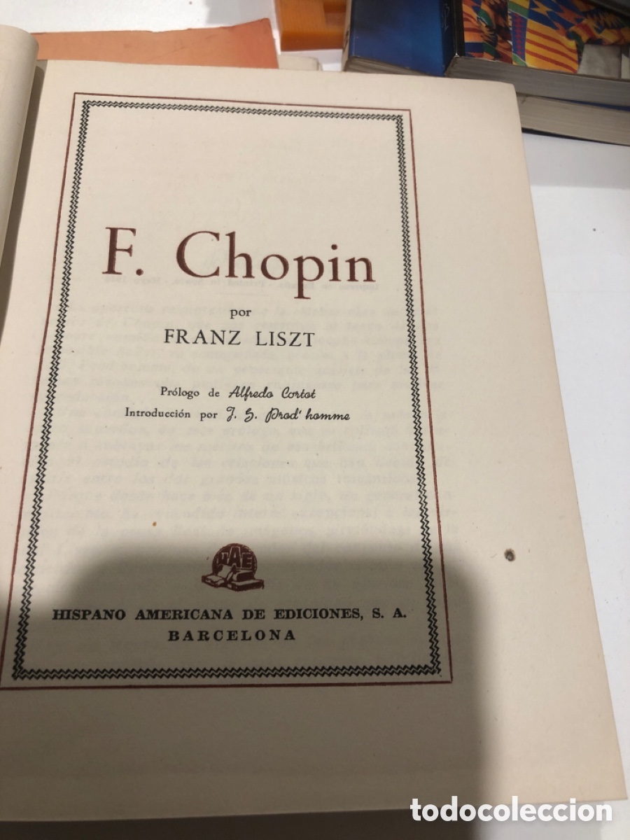 Libros: Franz liszt.Chopin. A1 est1 - Foto 2