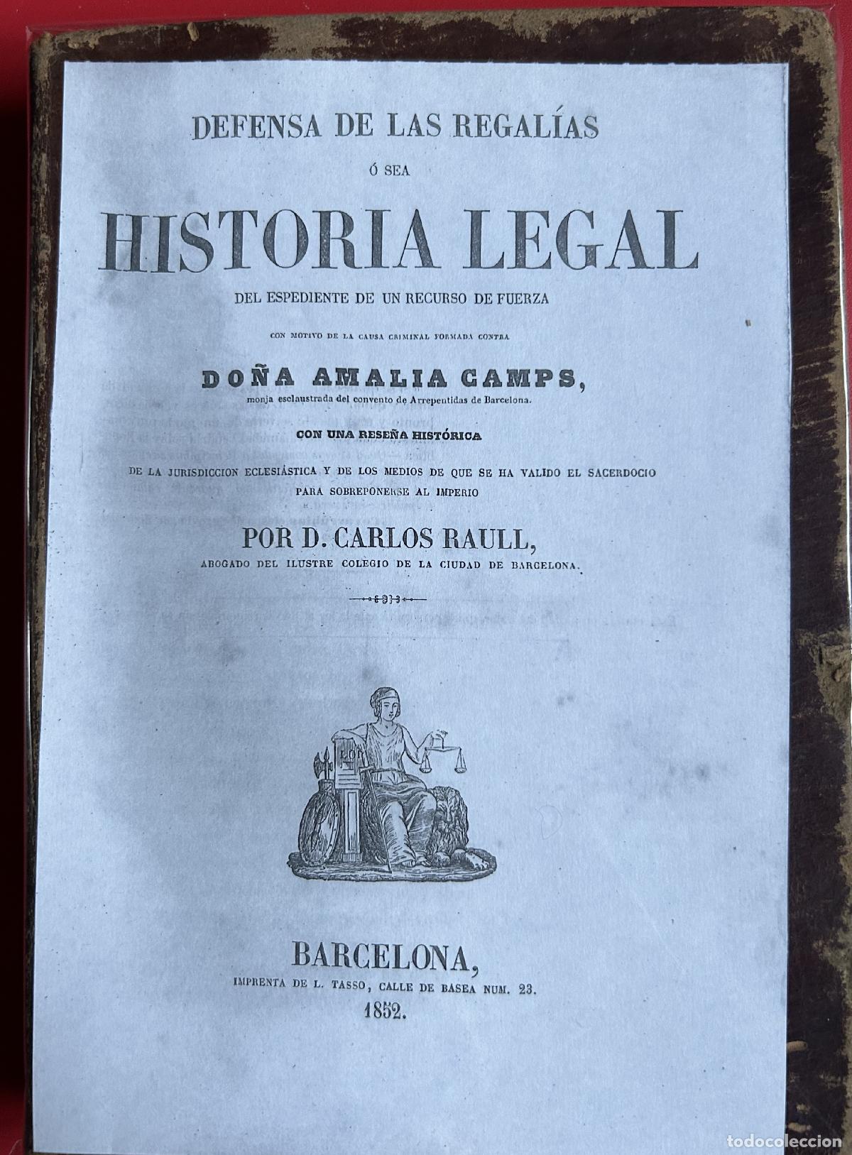 Libros: Defensas de las regal&iacute;as. - RAULL CARLOS - Foto 1