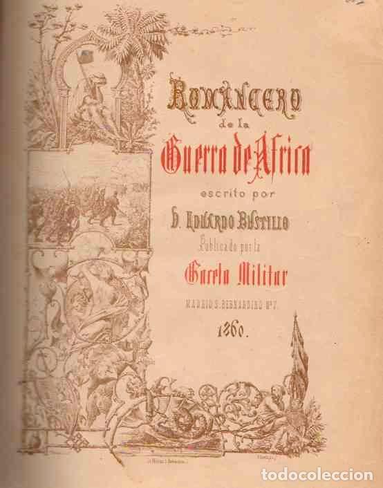 Libros: Romancero de la Guerra de Africa - Bustillo, Eduardo - Foto 1