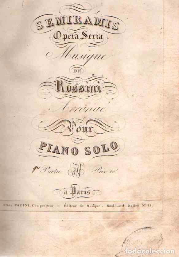 Libros: Semiramis. Opera Seria. - Rossini, Gioachino - Foto 1