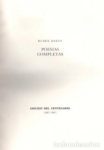 Libros: Poes&iacute;as Completas - Dar&iacute;o, Rub&eacute;n - Foto 1