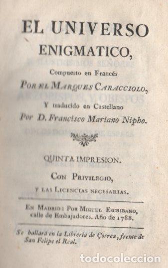 Libros: El universo enigm&aacute;tico,... - Marqu&eacute;s de Caracciolo - Foto 1
