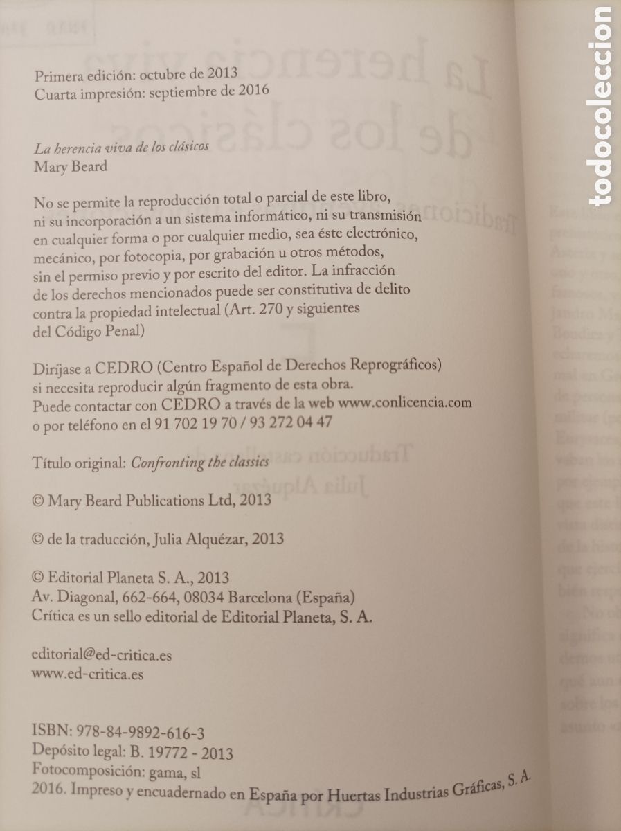 Libros: La herencia viva de los cl&aacute;sicos / Mary Beard - Foto 6