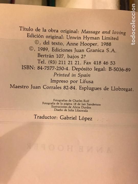 Libros: Masaje y amor. Anne Hooper - Foto 5