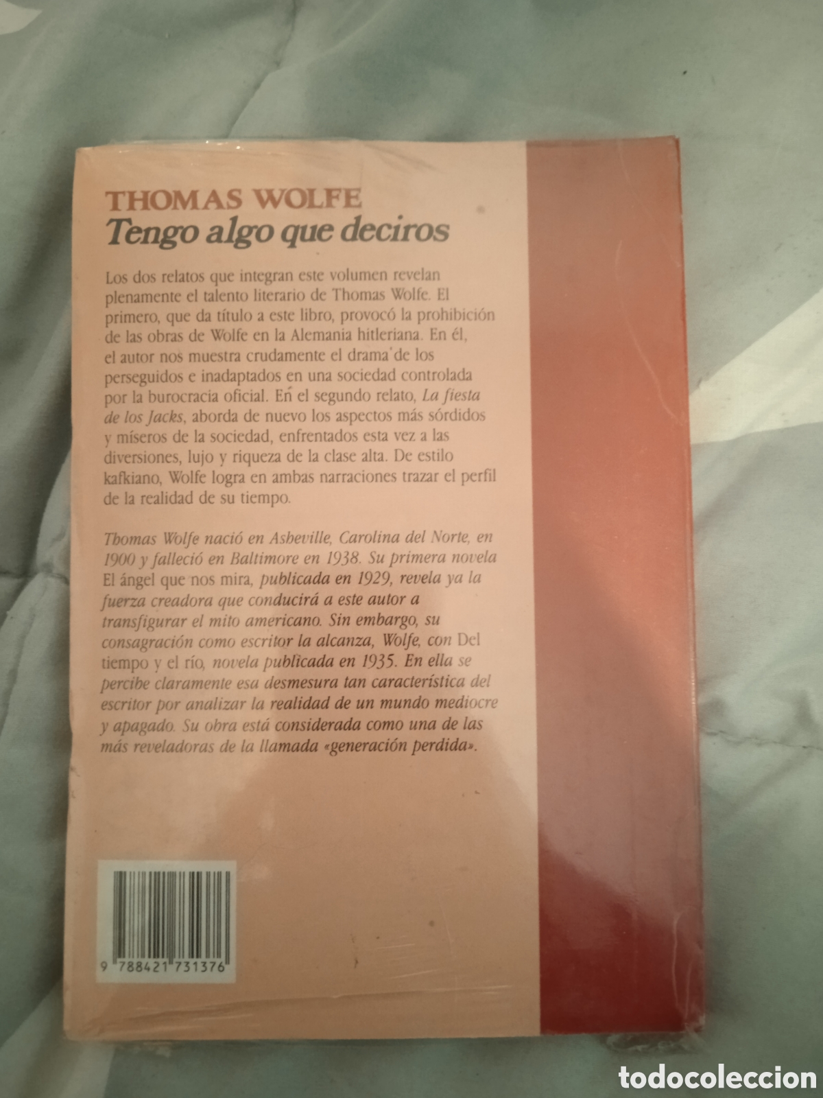 Libros: Tengo algo que deciros. PRECINTADO. Thomas Wolfe - Foto 2