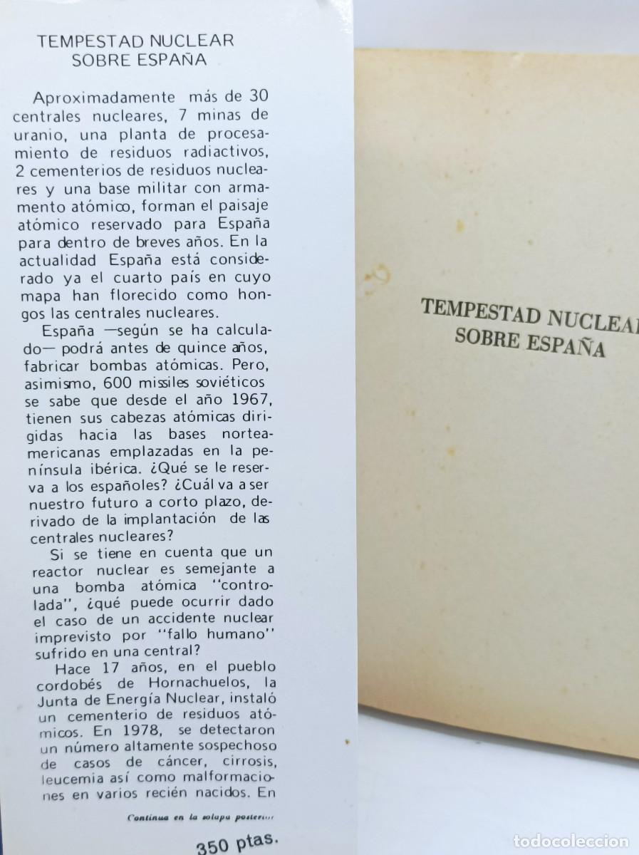 Libros: TEMPESTAD NUCLEAR SOBRE ESPA&Ntilde;A- JOAN LLARCH - Foto 2
