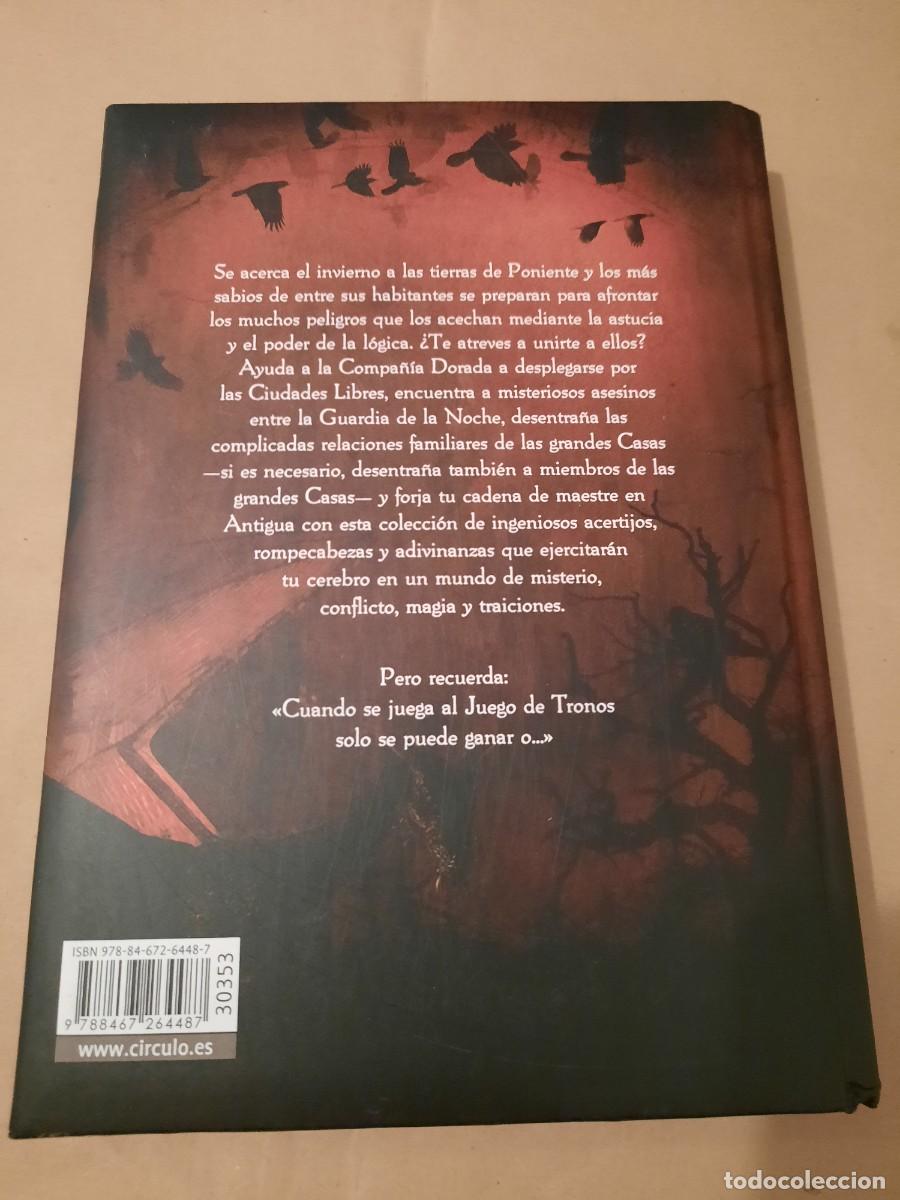 Libros: E1B1 EL LIBRO DE OOS ENIGMAS DE JUEGO DE TRONOS - Foto 2