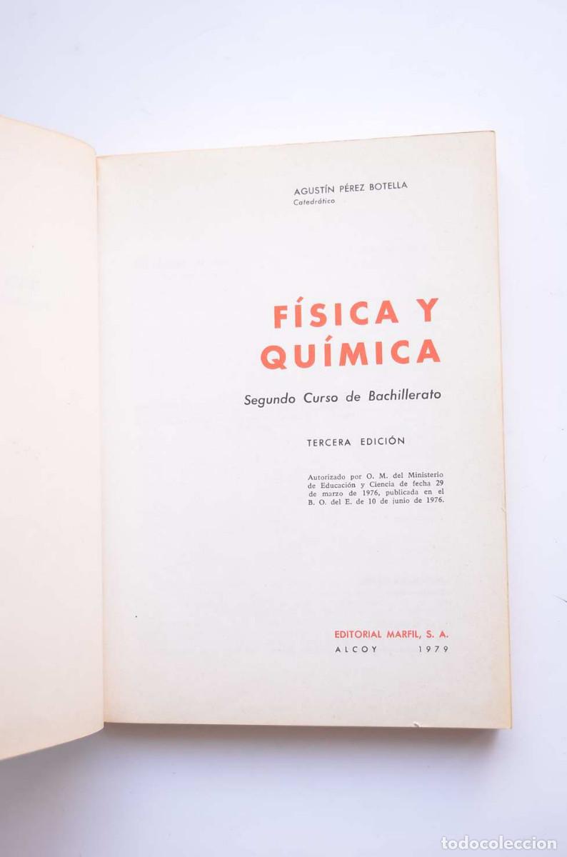 Libros: F&iacute;sica y qu&iacute;mica 2&ordm; curso - P&Eacute;REZ BOTELLA, Agust&iacute;n - Foto 2