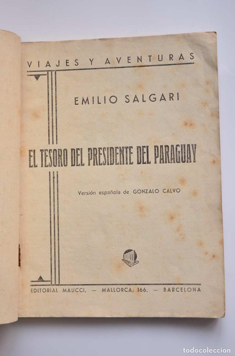 Libros: El tesoro del presidente del Paraguay - SALGARI, Emilio - Foto 2